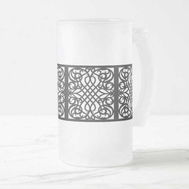 Caneca De Cerveja Vidro Jateado Trabalhos manuais de estilos clássicos  (Frente Esquerda)