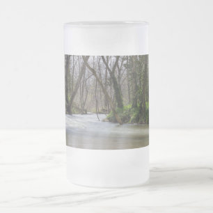 Caneca De Cerveja Vidro Jateado Tranquilidade Finley Na Primavera De Fosco