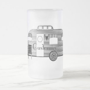 Caneca De Cerveja Vidro Jateado Traveler Camper Caravan Thunder_Cove