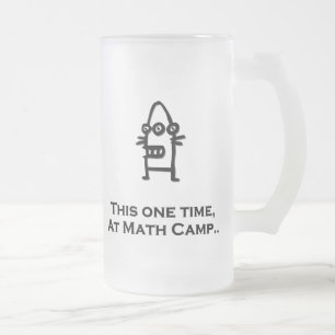 Caneca De Cerveja Vidro Jateado Três Olhos Bot Uma Vez No Acampamento Matemático