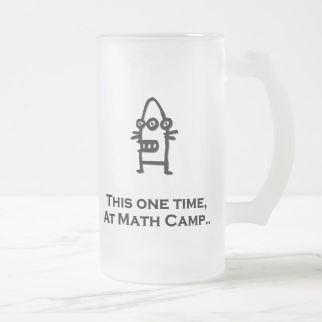 Caneca De Cerveja Vidro Jateado Três Olhos Bot Uma Vez No Acampamento Matemático (Direita)