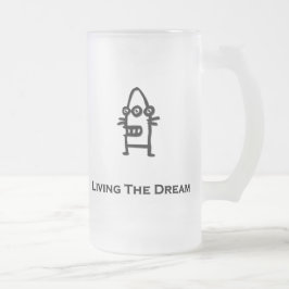 Caneca De Cerveja Vidro Jateado Três Olhos Bot Vivendo O Negro Do Sonho