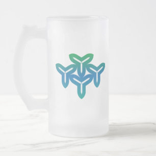 Caneca De Cerveja Vidro Jateado Trilâmina Gótica