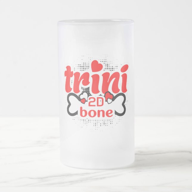 Caneca De Cerveja Vidro Jateado Trini 2D Engraçado Triste Trinidadiano (Centro)