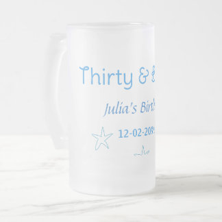Caneca De Cerveja Vidro Jateado trinta e cervejas estrela azul espanhol nome de an