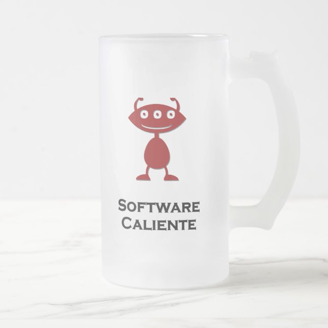 Caneca De Cerveja Vidro Jateado Triple Eye Software Caliente vermelho (Direita)