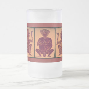 Caneca De Cerveja Vidro Jateado Triptych