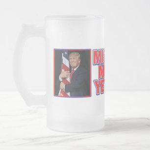 Caneca De Cerveja Vidro Jateado Trump Miss Me Ainda