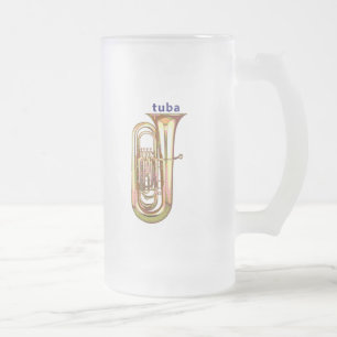 Caneca De Cerveja Vidro Jateado Tuba