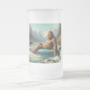 Caneca De Cerveja Vidro Jateado Tubagem Bigfoot