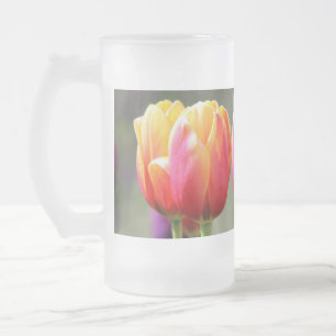Caneca De Cerveja Vidro Jateado Tulipas de queda Achama