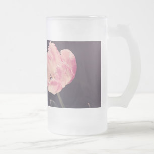 Caneca De Cerveja Vidro Jateado Tulipas Lindas em Flor - Personalizado