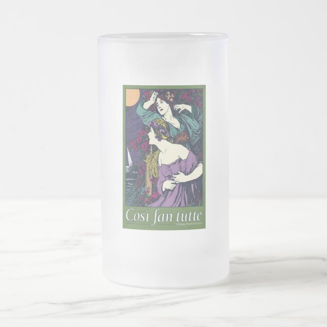 Caneca De Cerveja Vidro Jateado Tutte do fã de Così, ópera (Centro)
