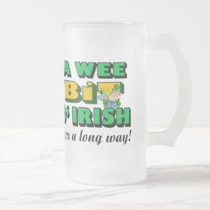 Caneca De Cerveja Vidro Jateado Um Bit Irish Mug