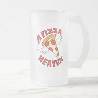 Caneca De Cerveja Vidro Jateado Um céu da pizza