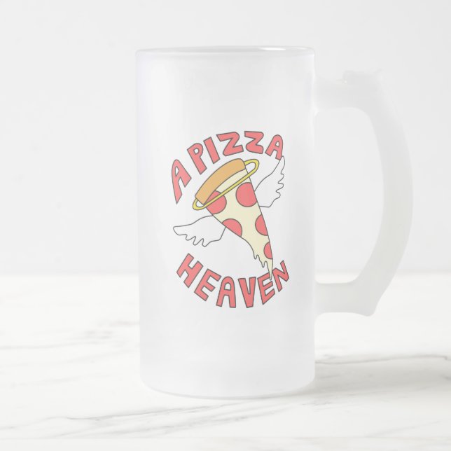 Caneca De Cerveja Vidro Jateado Um céu da pizza (Direita)