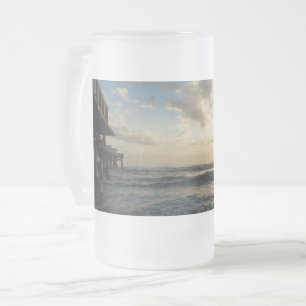 Caneca De Cerveja Vidro Jateado Um Glorioso Fosco de Areia de Praia