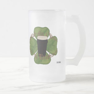 Caneca De Cerveja Vidro Jateado Uma pinta do material preto