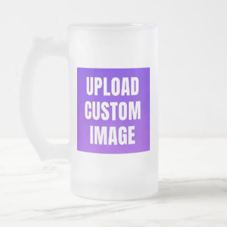 Caneca De Cerveja Vidro Jateado Upload 2 Custom Image - Add Your Own To Print On A
