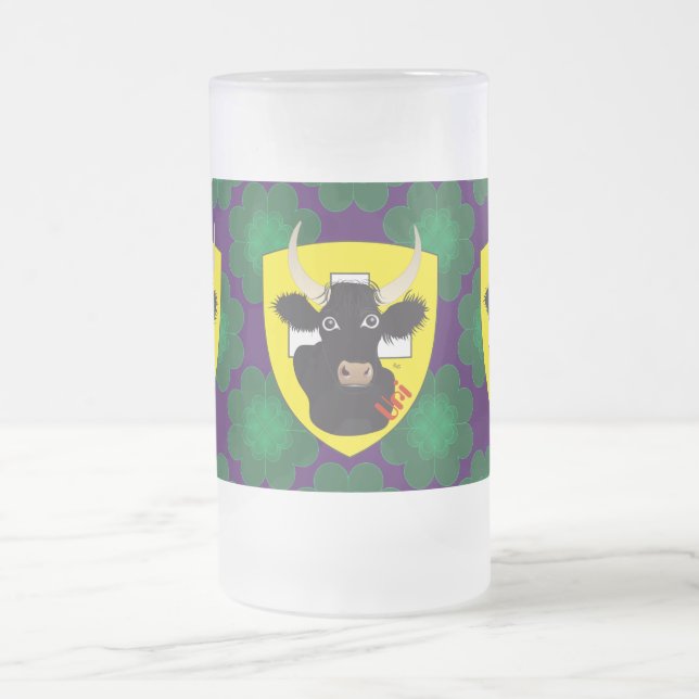 Caneca De Cerveja Vidro Jateado Uri Suíça Suisse Svizzera Svizra taça (Centro)