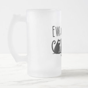 Caneca De Cerveja Vidro Jateado Uw Pessoas Engraçadas Gatos Pretos