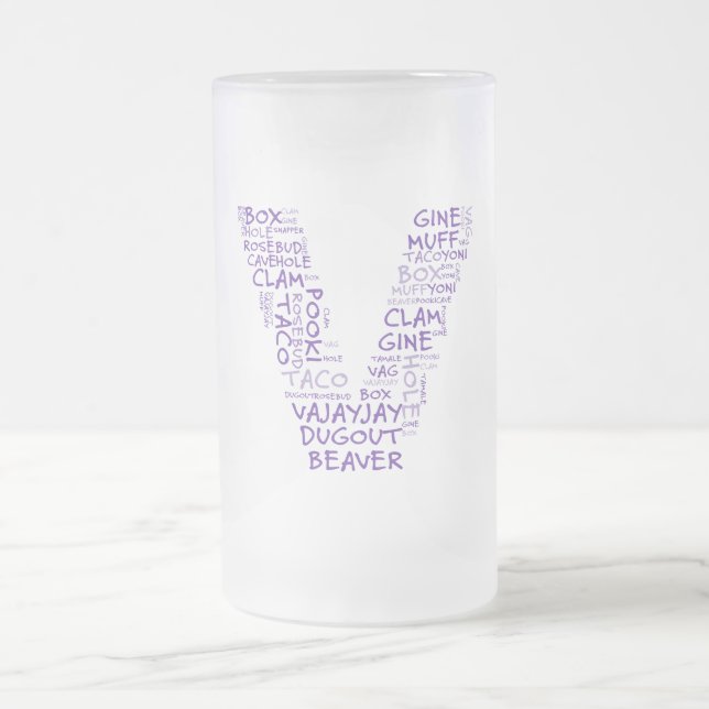 Caneca De Cerveja Vidro Jateado V para a vitória do vagina em Michigan (Centro)