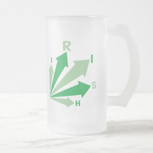 Caneca De Cerveja Vidro Jateado vá, IRISH!