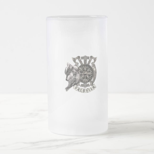 Caneca De Cerveja Vidro Jateado Valhala (Centro)