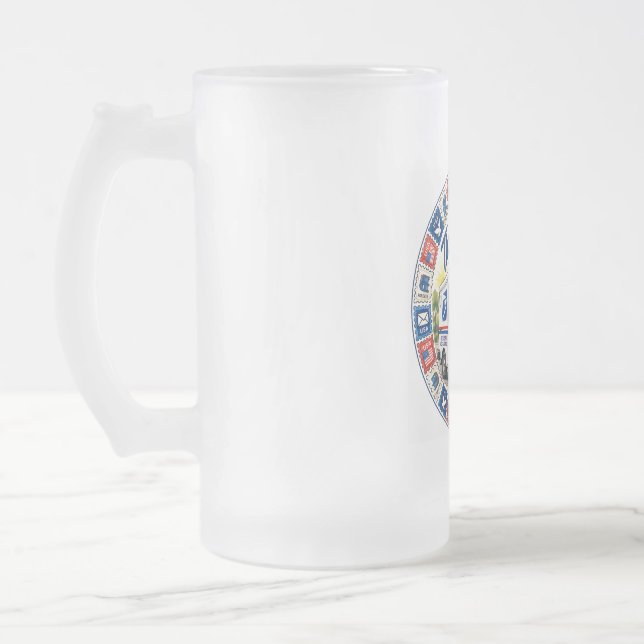 Caneca De Cerveja Vidro Jateado Valorização dos Trabalhadores Postais  (Esquerda)