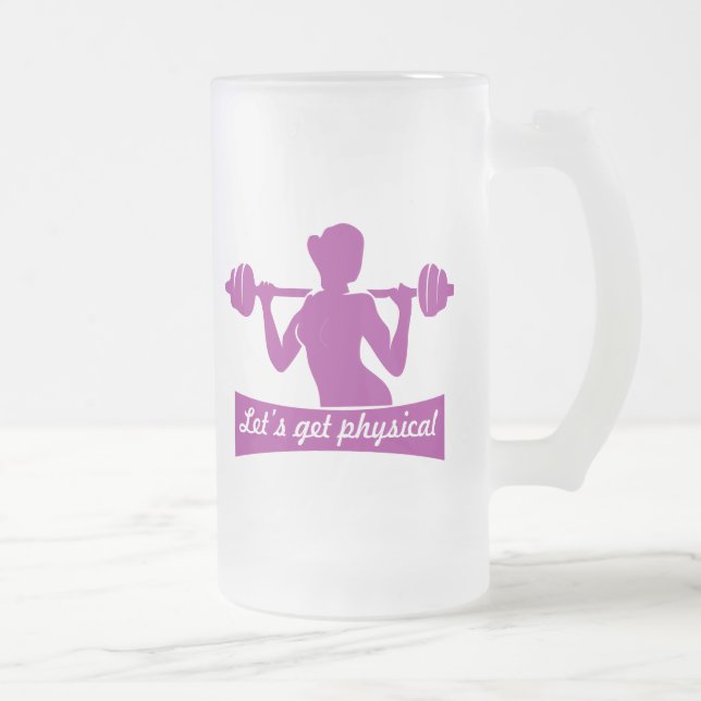 CANECA DE CERVEJA VIDRO JATEADO VAMOS OBTER FÍSICA (Direita)