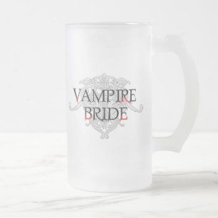 Caneca De Cerveja Vidro Jateado Vampire Bride