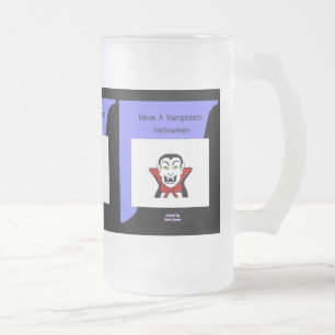 Caneca De Cerveja Vidro Jateado Vamtasia, Fosco Grande