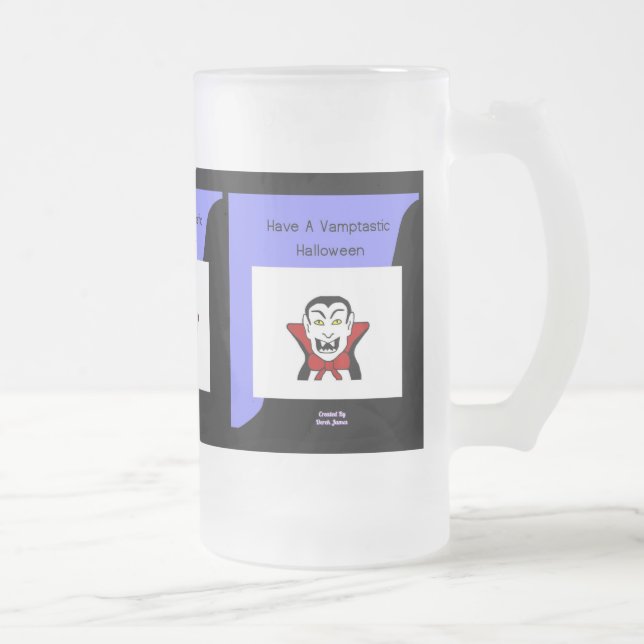 Caneca De Cerveja Vidro Jateado Vamtasia, Fosco Grande (Direita)