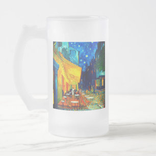 Caneca De Cerveja Vidro Jateado Van Gogh Café Terrace à Noite