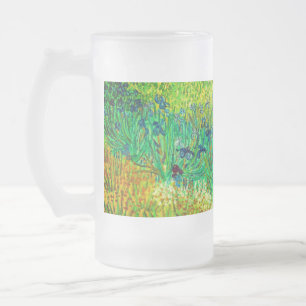 Caneca De Cerveja Vidro Jateado Van Gogh Field com Irrises Perto de Arles