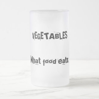Caneca De Cerveja Vidro Jateado VEGETAIS: Que comida come