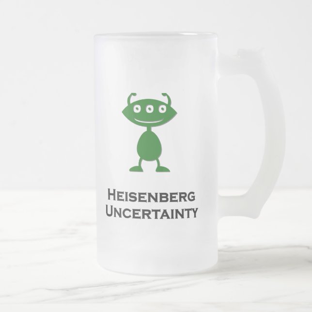 Caneca De Cerveja Vidro Jateado Verdadeira Incerteza de Heisenberg Olhos Triplos (Direita)