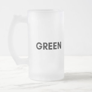Caneca De Cerveja Vidro Jateado verde