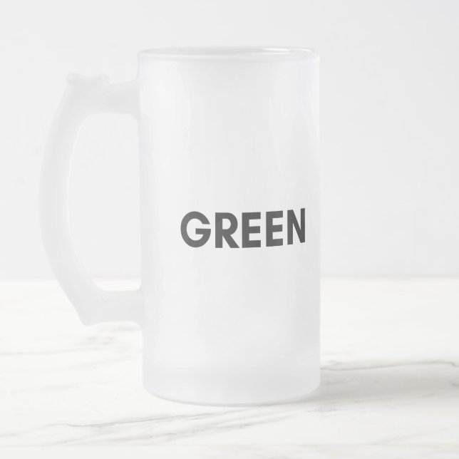 Caneca De Cerveja Vidro Jateado verde (Esquerda)