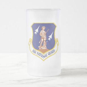 Caneca De Cerveja Vidro Jateado Veterano Militar da Guarda Aérea Nacional