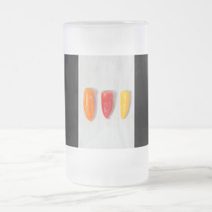 Caneca De Cerveja Vidro Jateado Vida Estática do Pepper