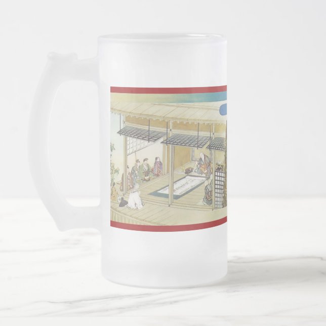 Caneca De Cerveja Vidro Jateado Vida pictórico de Nichiren Shonin pt.21 (Esquerda)