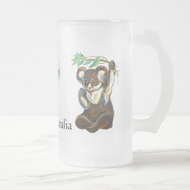 Caneca De Cerveja Vidro Jateado vida selvagem da Austrália (Direita)