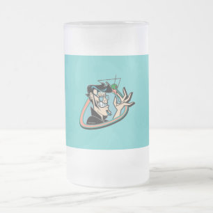 Caneca De Cerveja Vidro Jateado Vidro 1950 retro do homem de Martini