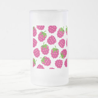 Caneca De Cerveja Vidro Jateado vidro com fruta de framboesa de verão