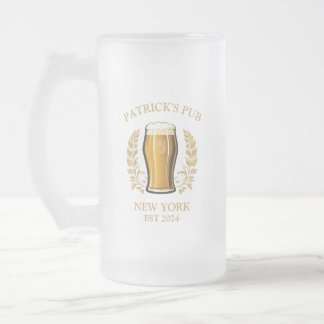 Caneca De Cerveja Vidro Jateado Vidro de Cerveja de Sinal de Pub Personalizado com