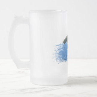 Caneca De Cerveja Vidro Jateado Vidro de cerveja do fosco do tubarão de Hammerhead