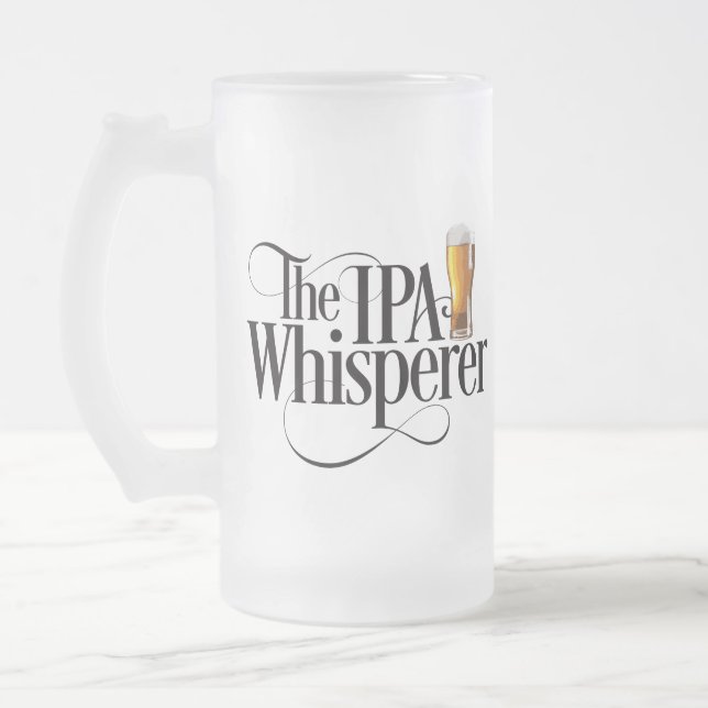 Caneca De Cerveja Vidro Jateado Vidro de Fosco de Whisperer IPA (Esquerda)