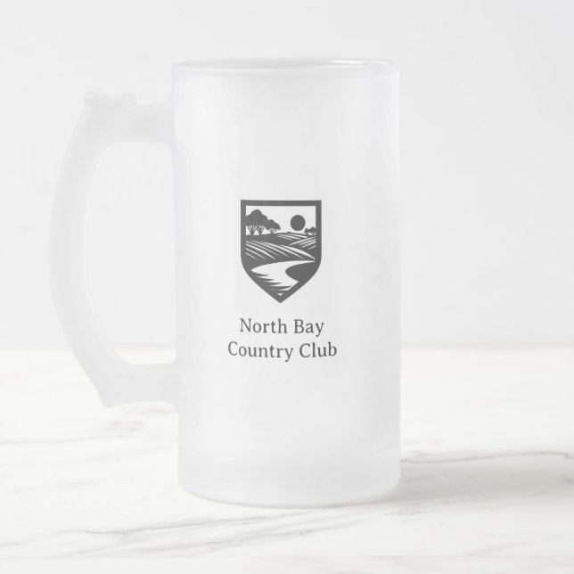 Caneca De Cerveja Vidro Jateado Vidro do Fosco do Country Club (Esquerda)