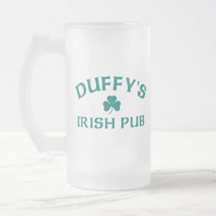 Caneca De Cerveja Vidro Jateado Vidro do Pub Irlandês do Duffy